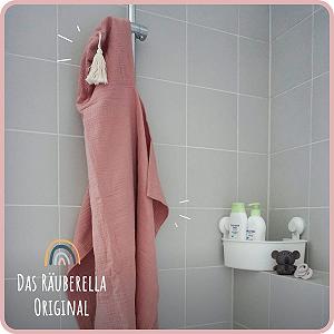 Рушник з капюшоном Räuberella® для малюка, 75 x 100 см, мусліновий рушник для ванни, виготовлений зі 100% органічної бавовни, абсорбуючий дитячий рушник з капюшоном, набір рушників для ванни, включаючи упаковку та картку, рожевий synthetic.ua - Фото 1