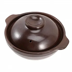 Кастрюля керамическая Toyvian Small с крышкой термостойкая для плиты и открытого огня для супа риса и рагу - Фото 1