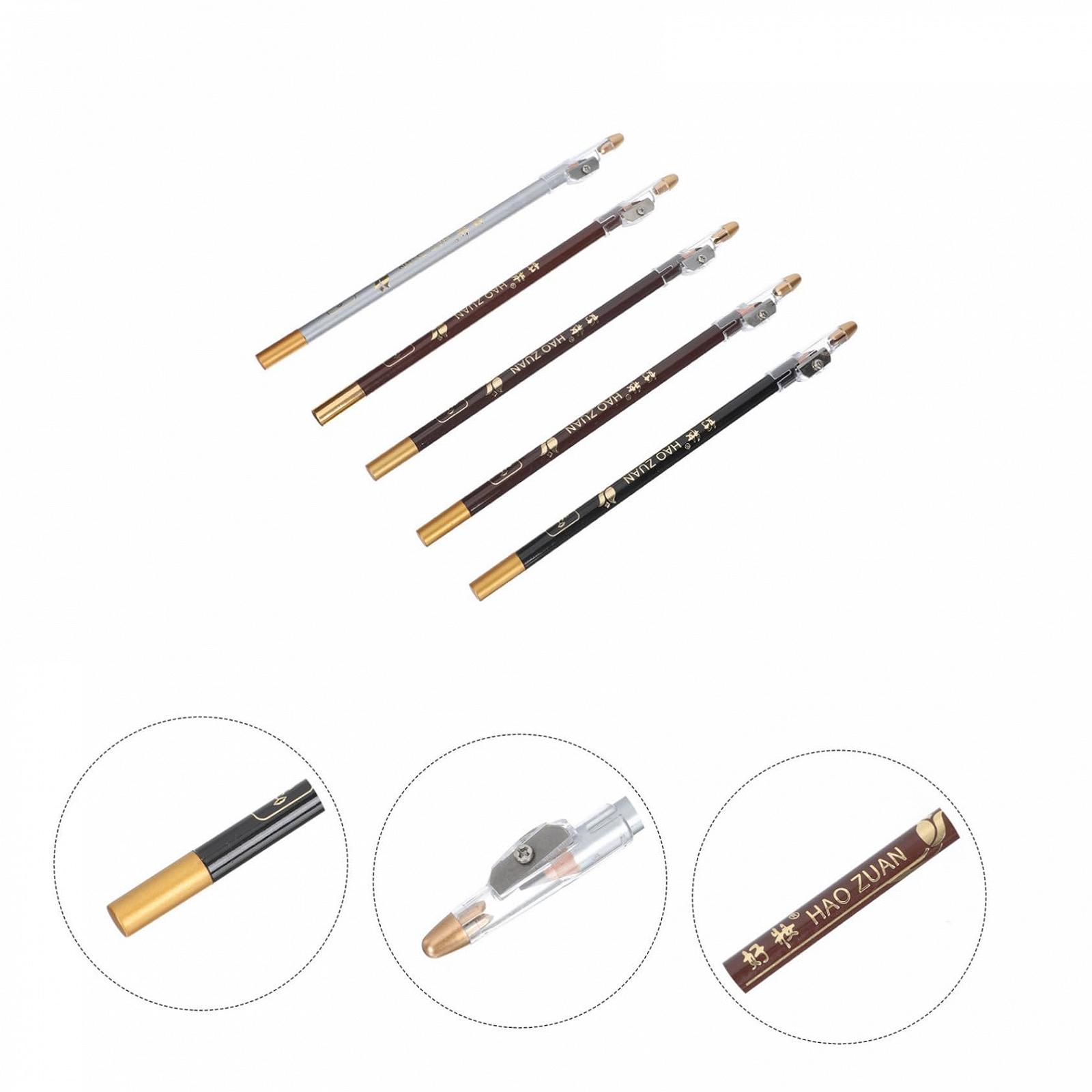 Олівець для брів MERRYHAPY Pack of 5 Brown Wood, фото №7