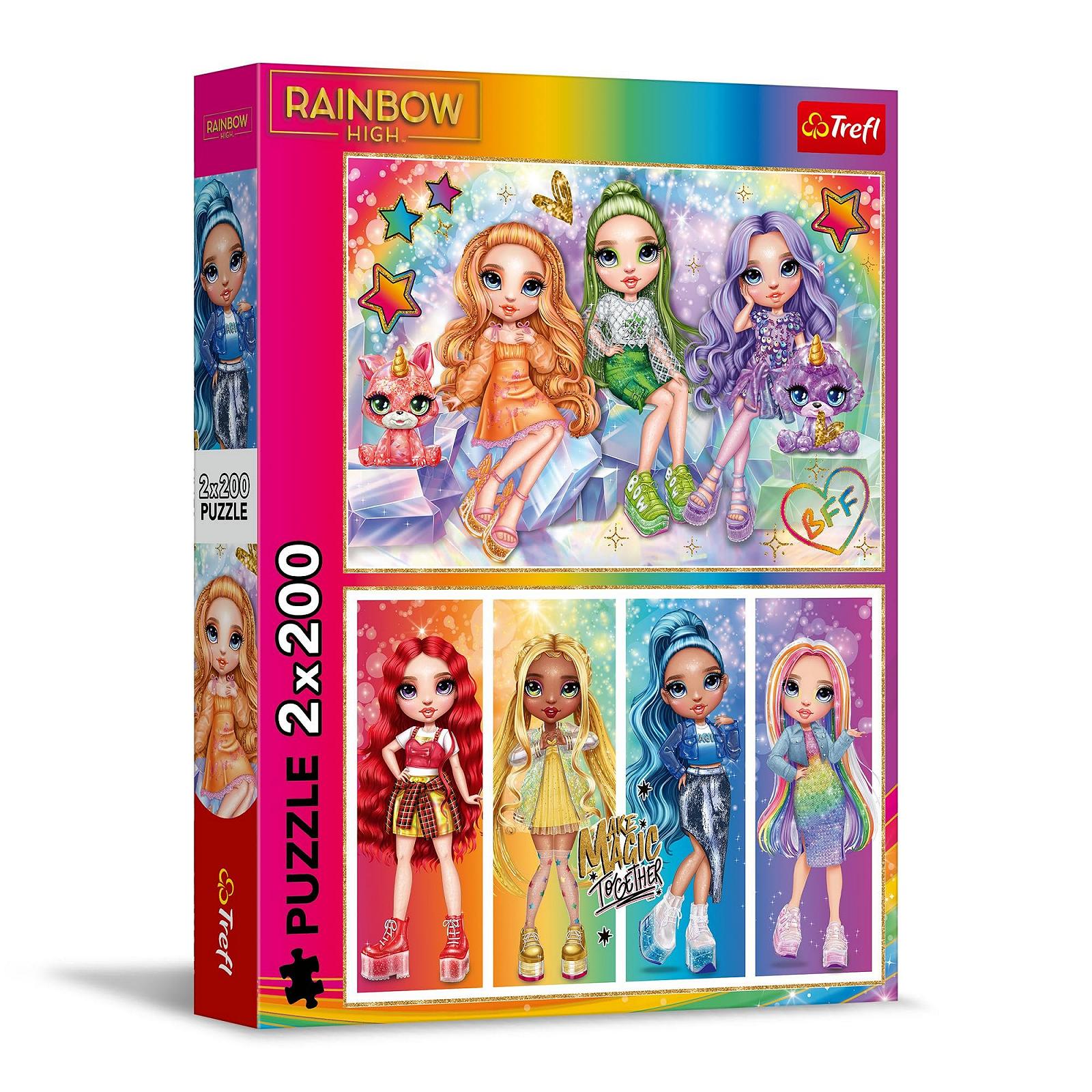 Пазл Trefl 2-в-1 Rainbow High, Rainbow Dolls 2 x 200 элементов для подростков, фото №1