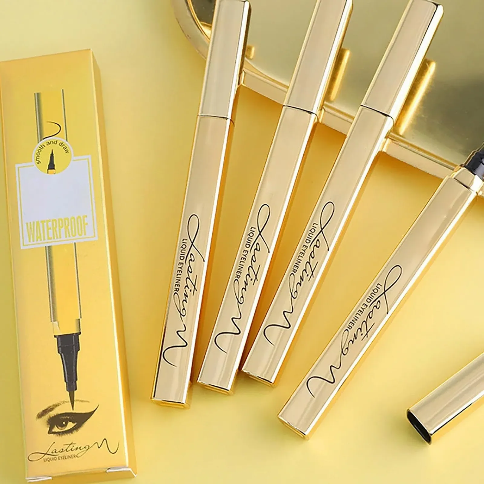 Підводка Для Очей Водостійка Гелева З Блискітками Starlit Black (Чорний), фото №7