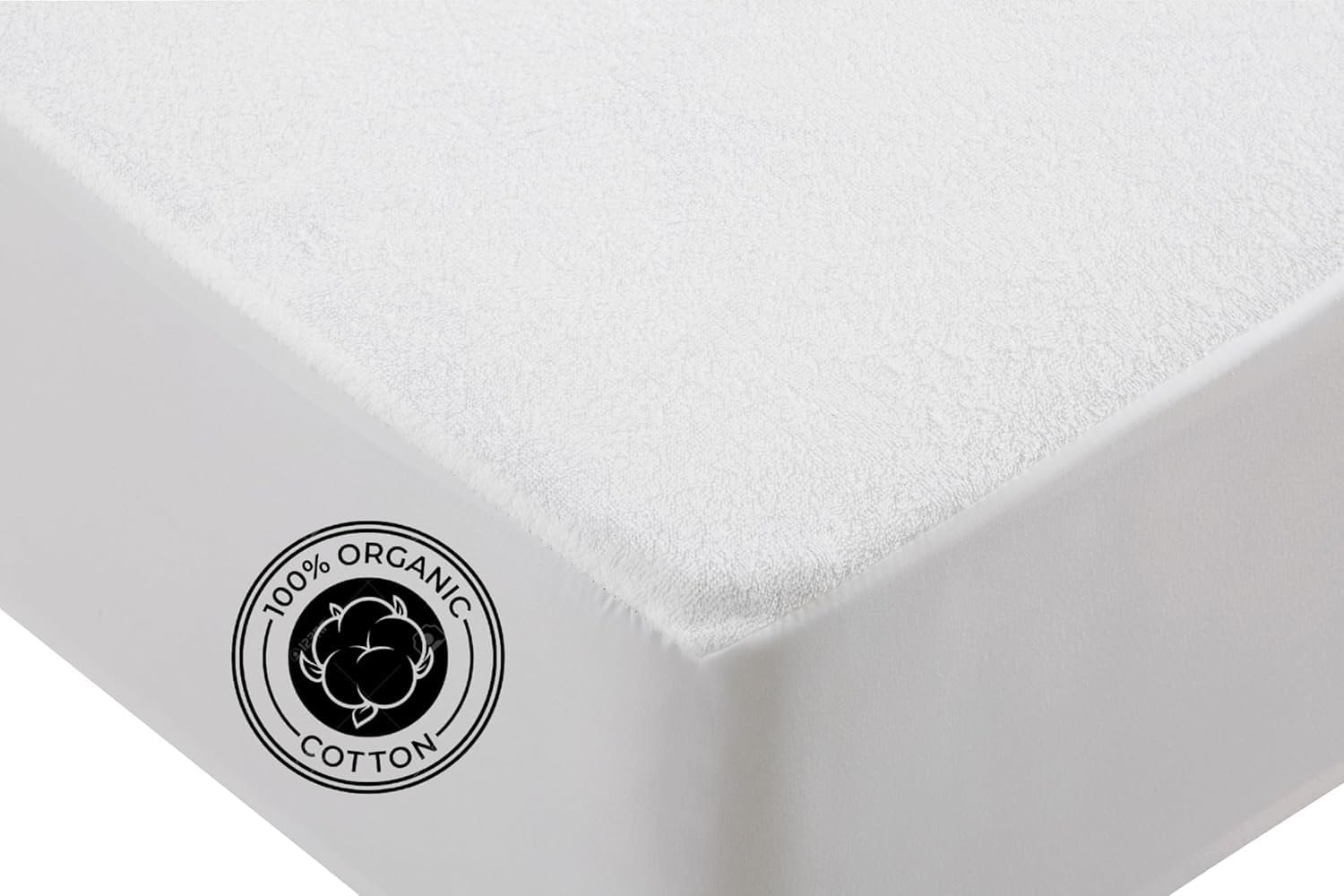 Наматрасник Degrees Home Ecopur Водонепроницаемый 80 для кровати 80 x 190/200 Дышащий Без молнии 100% Хлопковая махровая ткань, фото №3