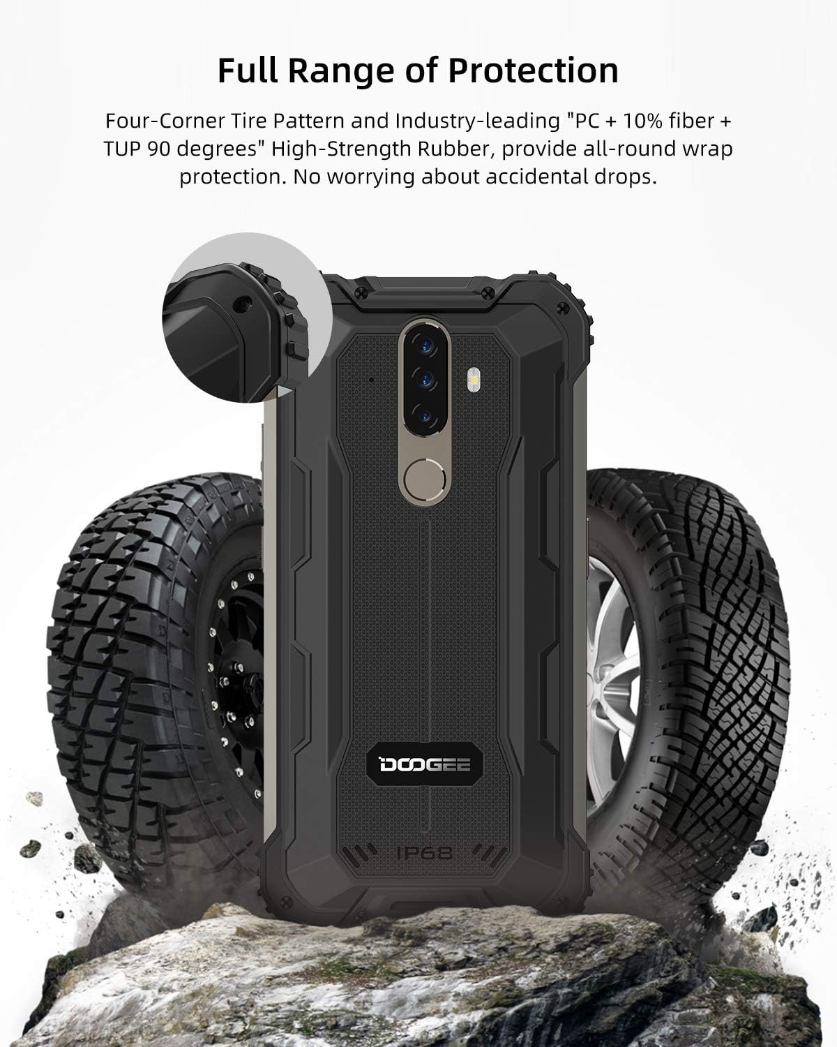 Смарфтон 5.7" Doogee S58 Pro 6/64Gb 8 ядер 16/16Мп 2-SIM Black, фото №3