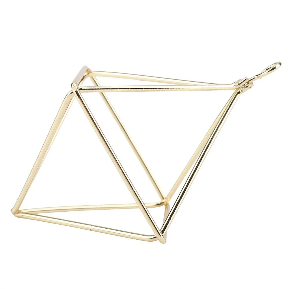 Держатель для воздушных растений Garosa Геометрический Железная проволока 6 x 6 x 9 см Золотой, фото №9