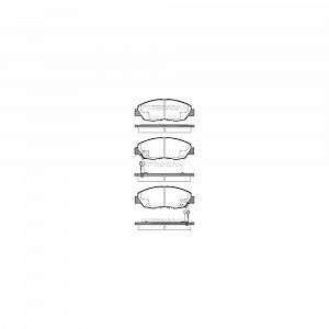 Комплект гальмівних колодок, дискове гальмо TRISCAN 8110 40972 для HONDA передній міст - Фото 1