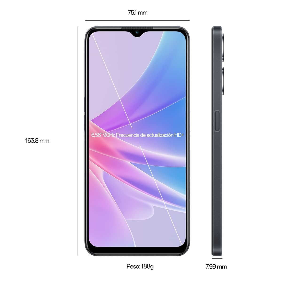 Смартфон OPPO A78 5G 128 ГБ 4 ГБ RAM Glowing Black, фото №6 Смартфон OPPO A78 5G 128 ГБ 4 ГБ RAM Glowing Black, фото №6