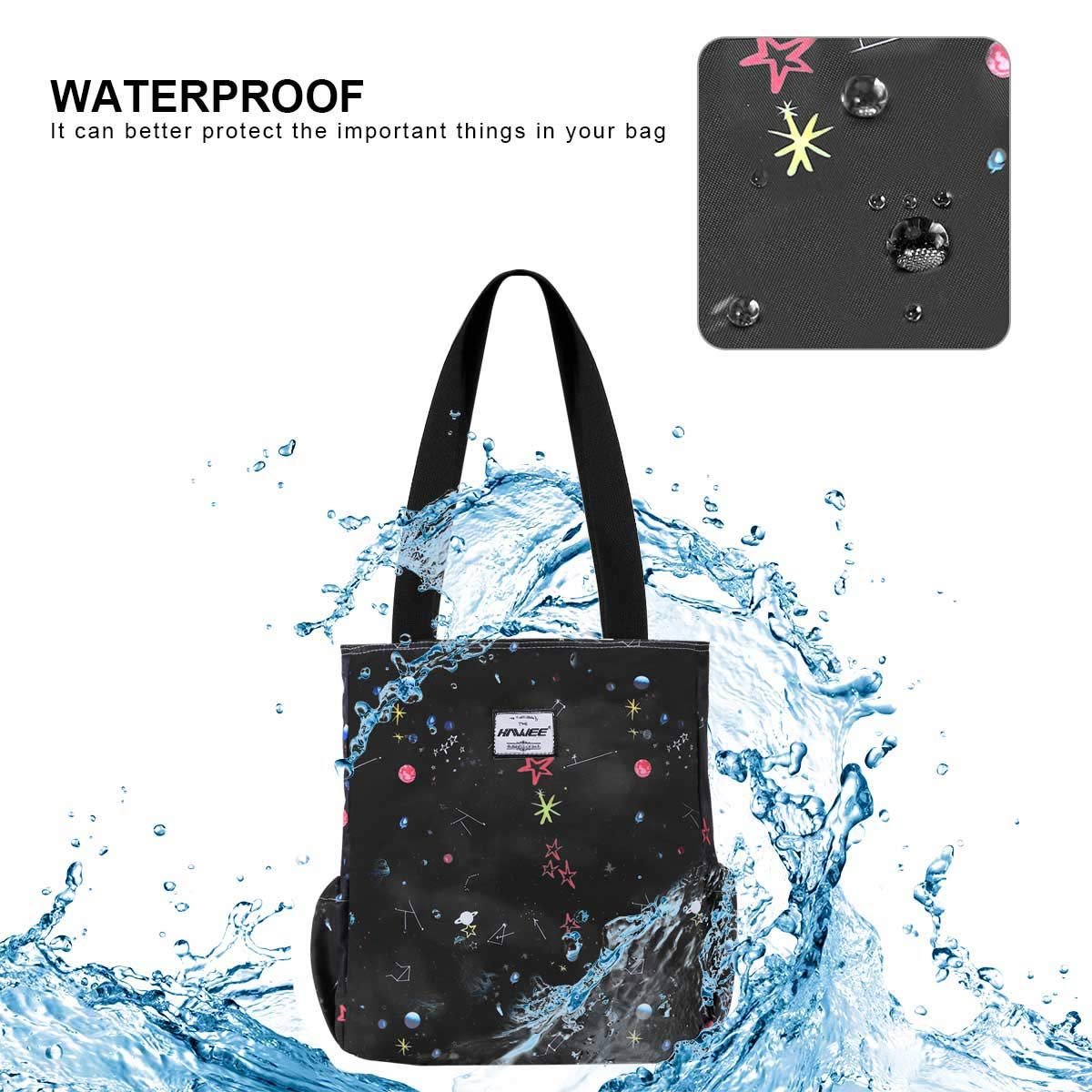 Сумка з ручками Hawee Fashion, жіноча, з блискавкою, велика, для покупок, для подорожей, для роботи, для школи, для повсякденного життя, для спортзалу, для пляжу, повсякденна, фото №6