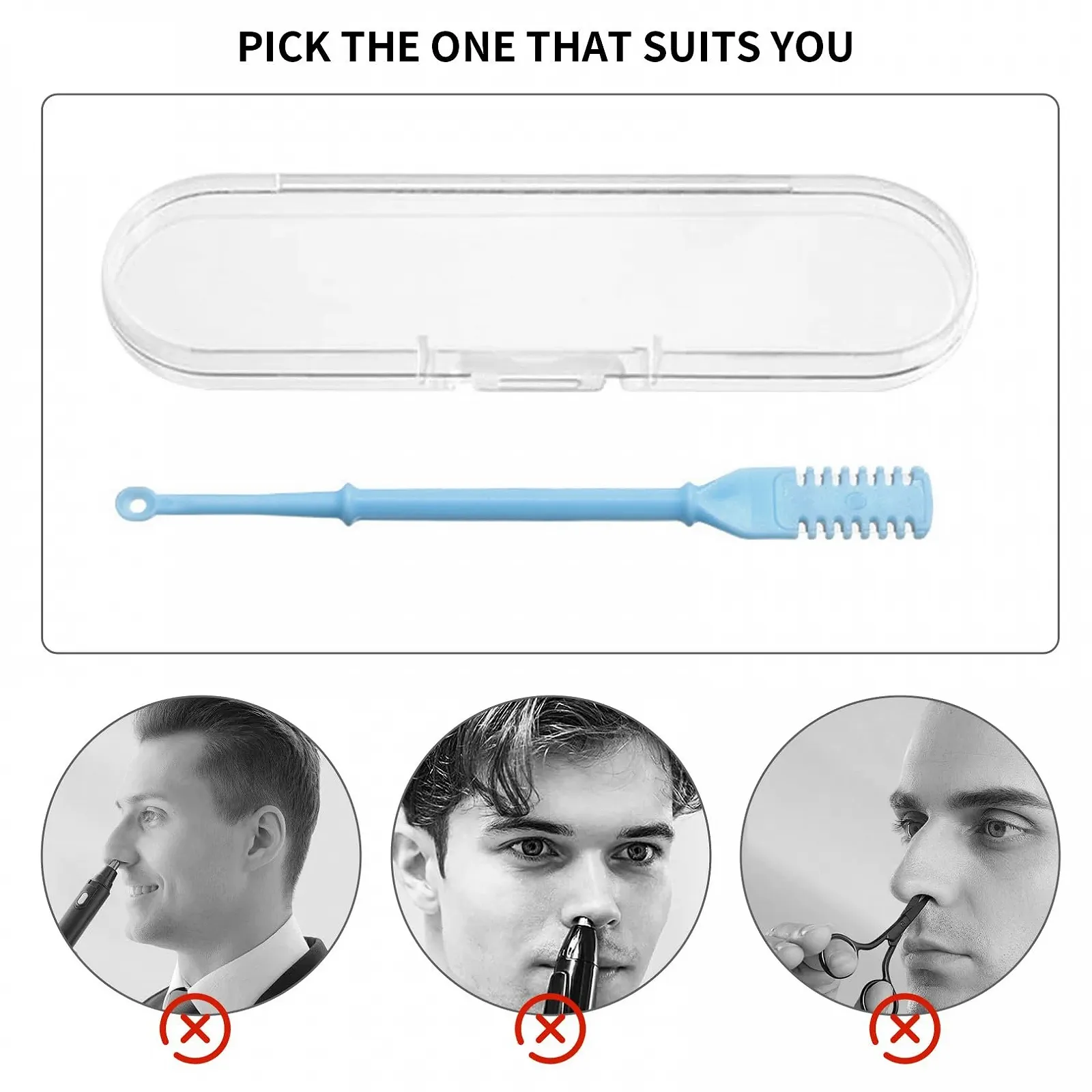 Набір Nose Hair Trimmer 2 в 1 Двоголовий Безживлення Ручний Портативний Чорний, фото №3