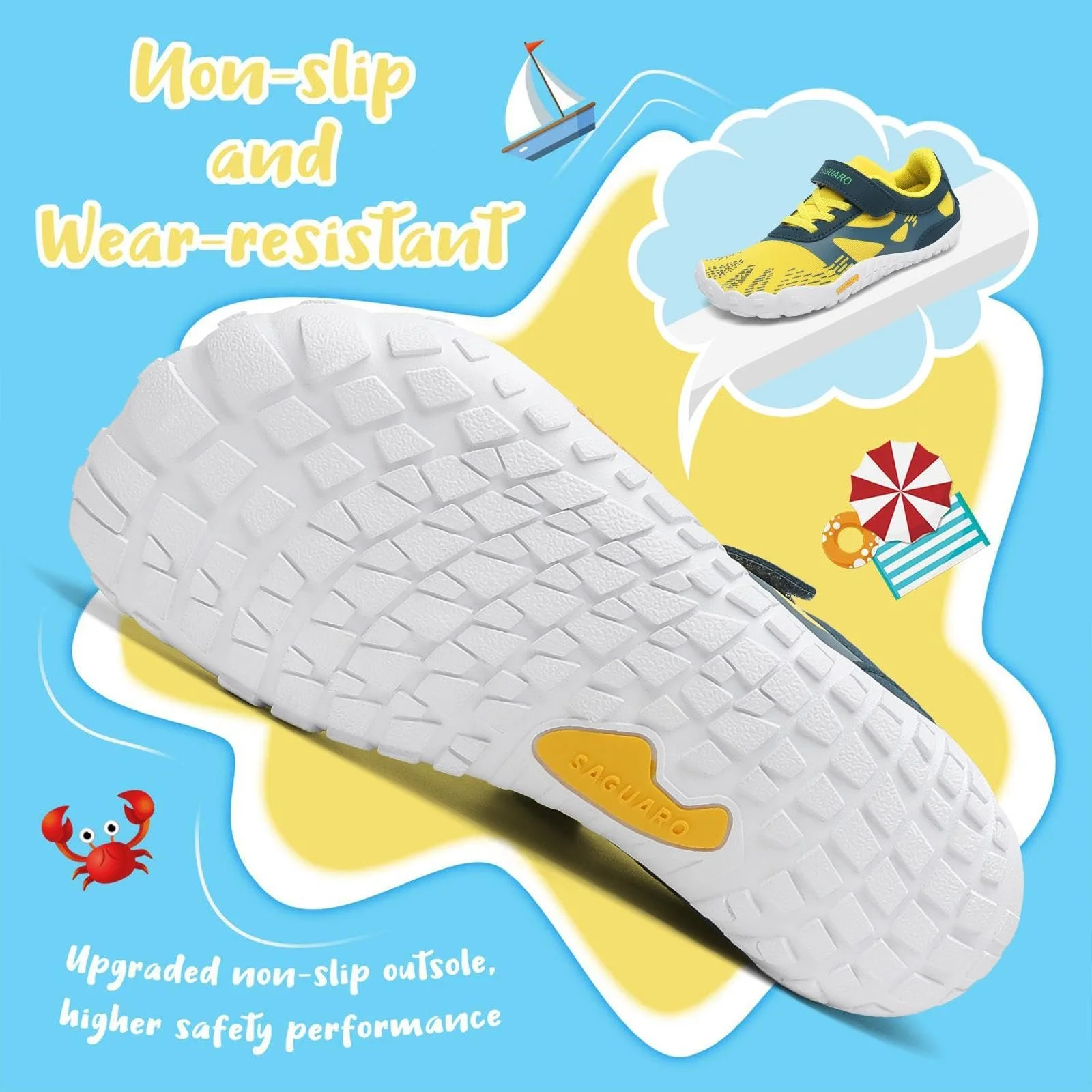 Кросівки SAGUARO Дитячі, швидковисихаючі купальні, EU 24-36, фото №5