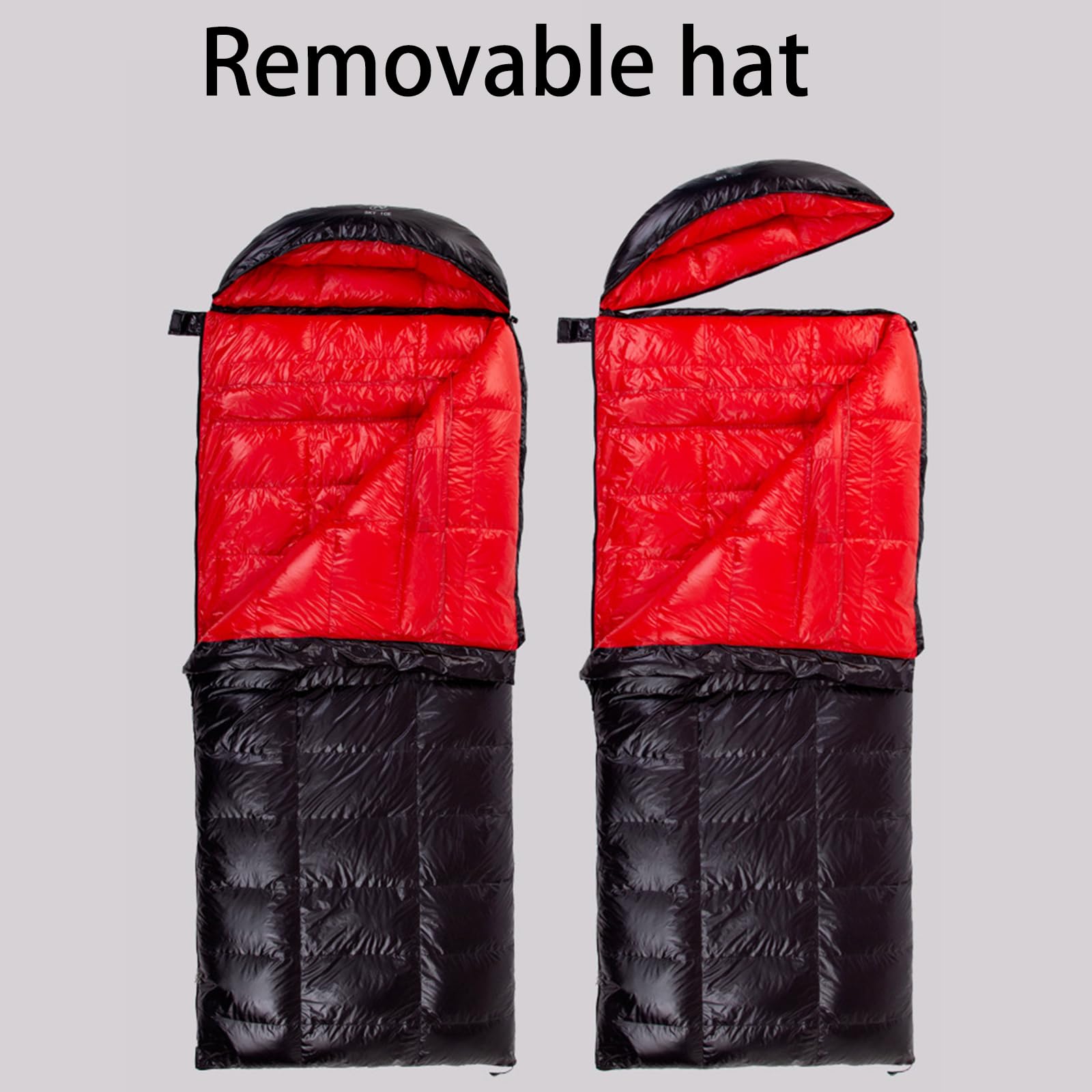 Спальный мешок для кемпинга Gänsedaunenschlafsack три сезона -10 ℃ ~ 5 ℃ 210 x 80 см ультралегкий портативный водонепроницаемый, фото №3