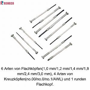 Набір викруток Ronoza Mini 11-елементний для ремонту прецизійних synthetic.ua - Фото 1