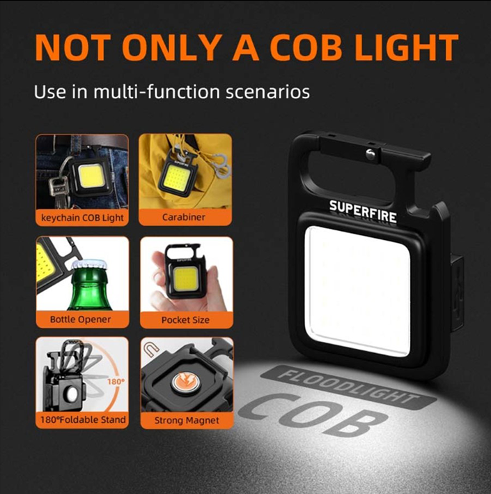 Фонарик мини универсальный аккумуляторный MX16 SuperFire 600 Lumen IP44, фото №7