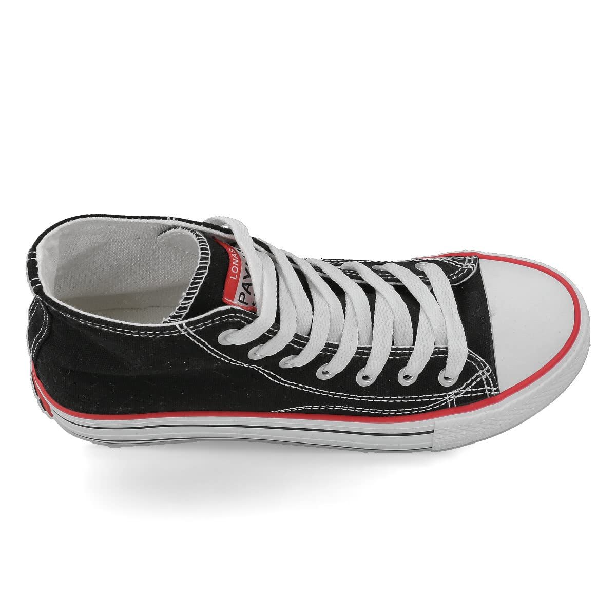 Кеди PAYMA Текстильні для жінок і чоловіків Hi-Top Low Top Low High Прості та платформа Гумова підошва Чорний Червоний Синій Білий, фото №4