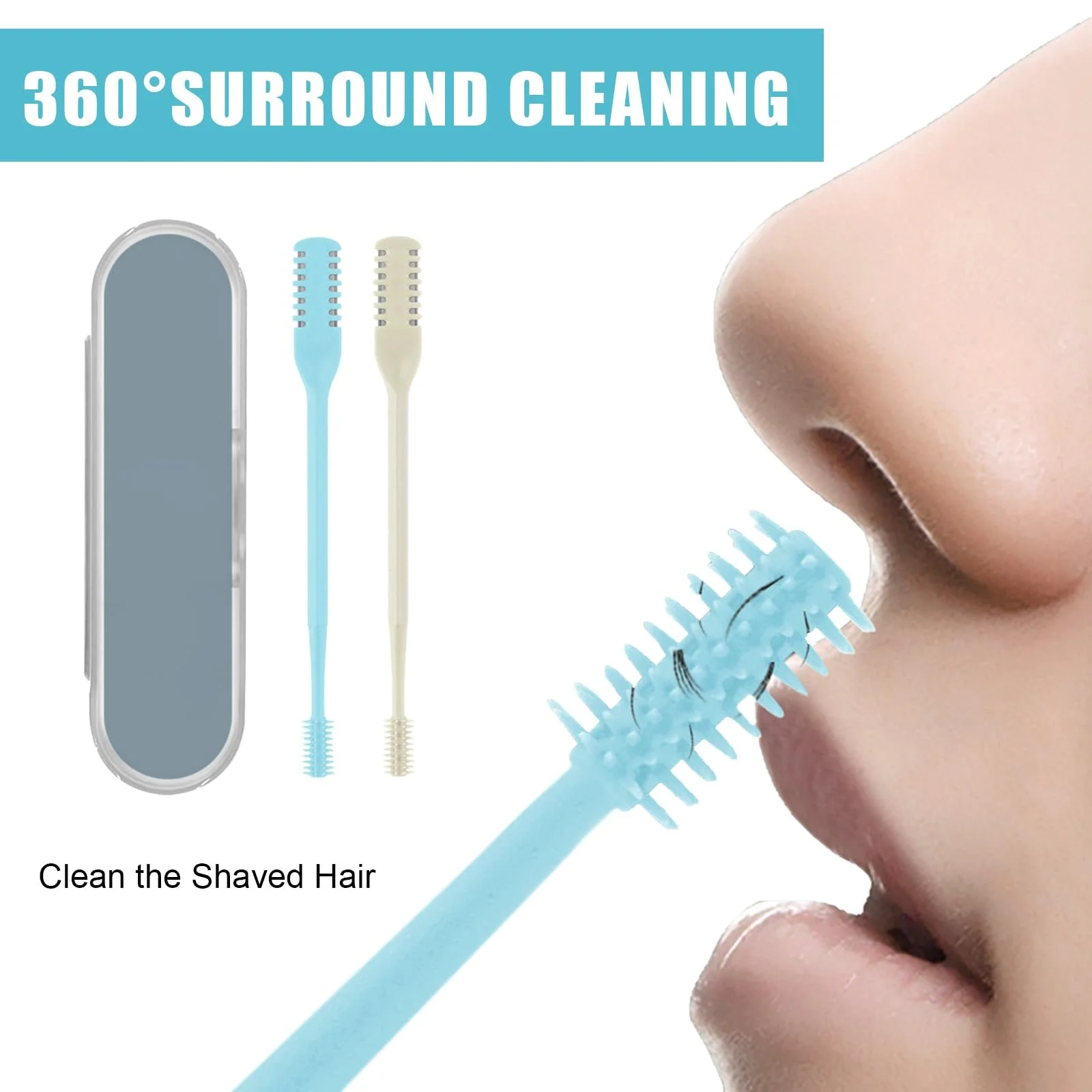 Тример Rienan 6 пакет 2-в-1 для носових волосся для чоловіків, фото №3