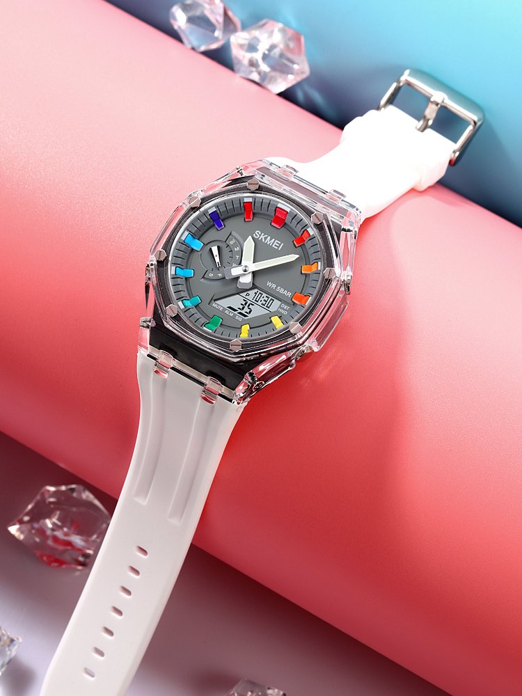 Годинник Skmei 2100WTGY White-Grey SALE, фото №4