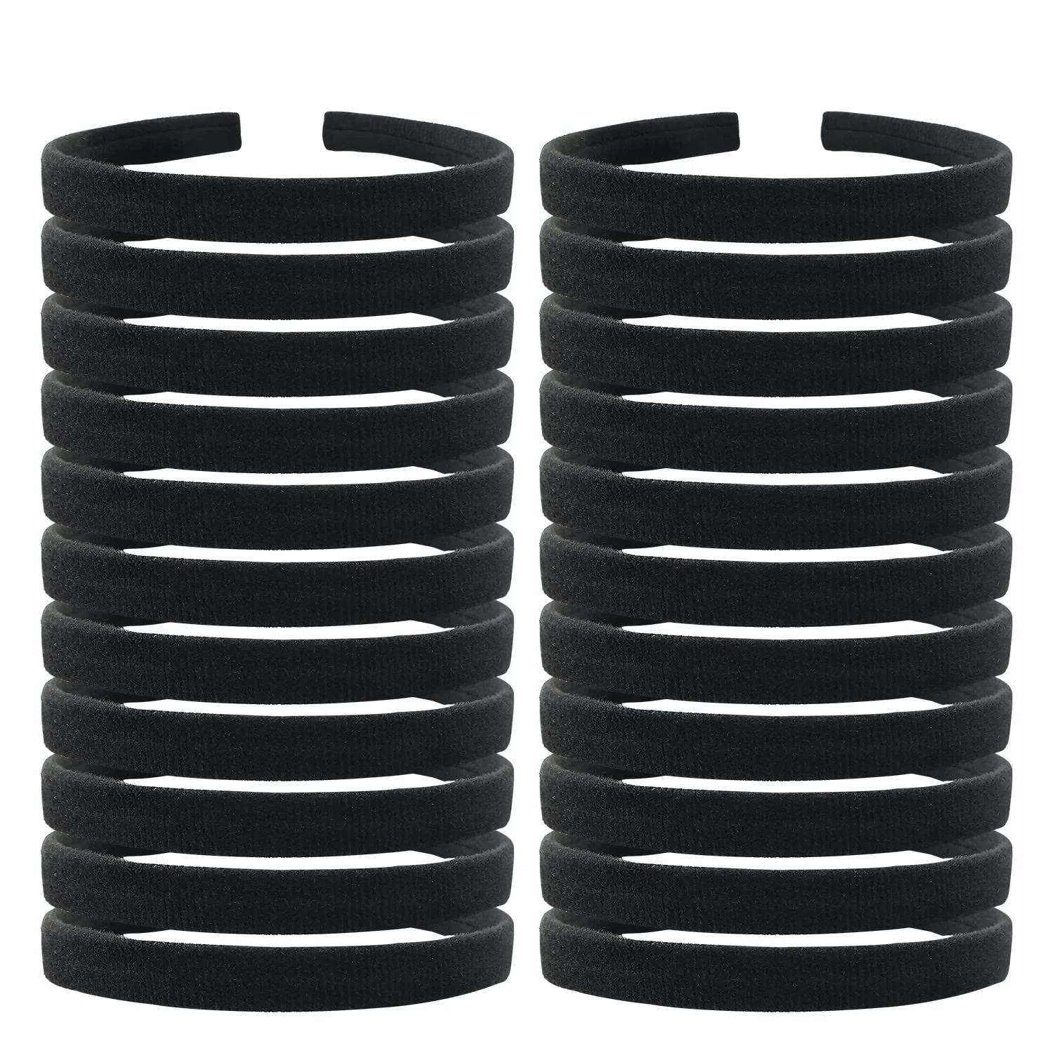 Обруч Тканинний Однотонний Чорний, фото №2