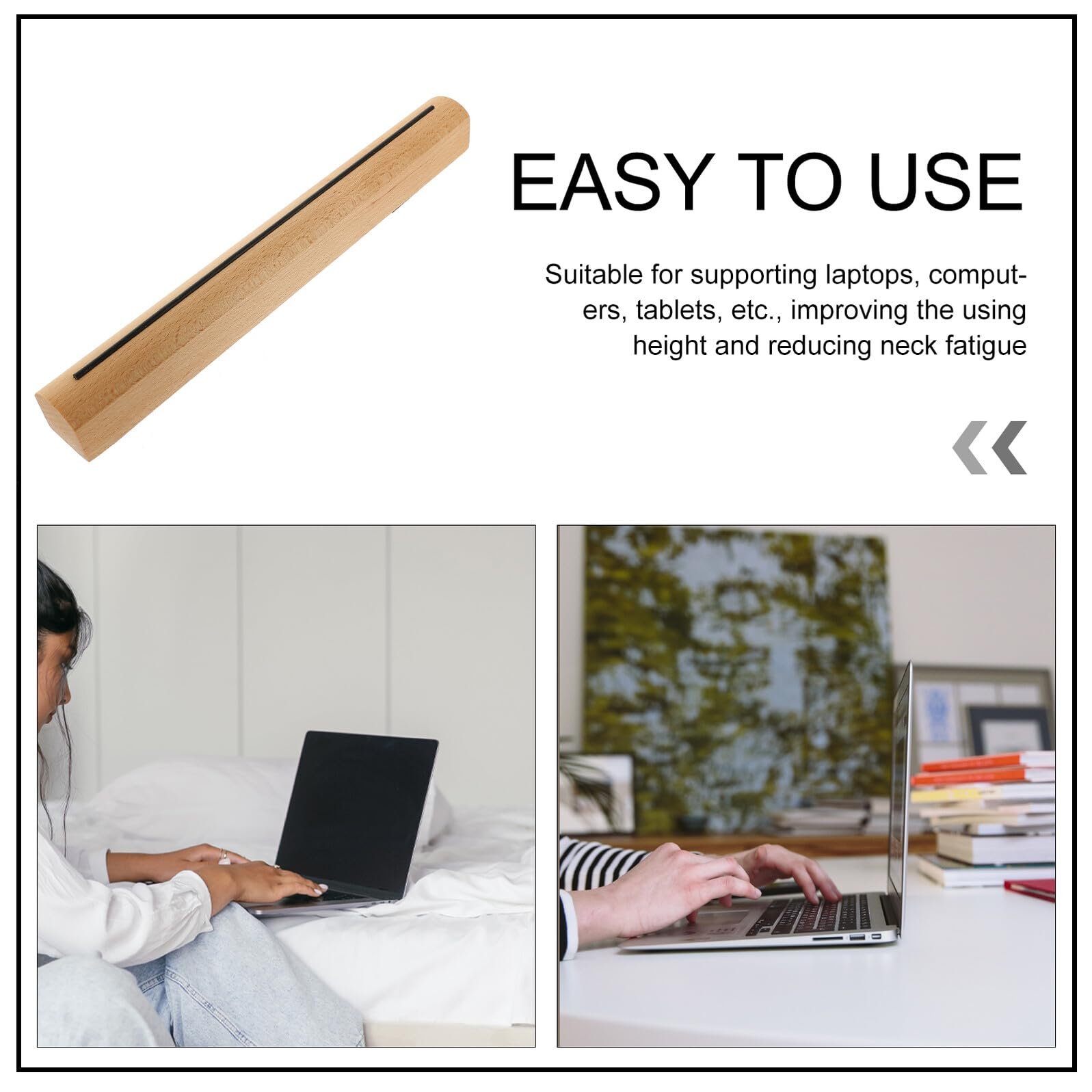 Підставка для ноутбука дерев'яна Gatuida Ергономічна для дому офісу, фото №7