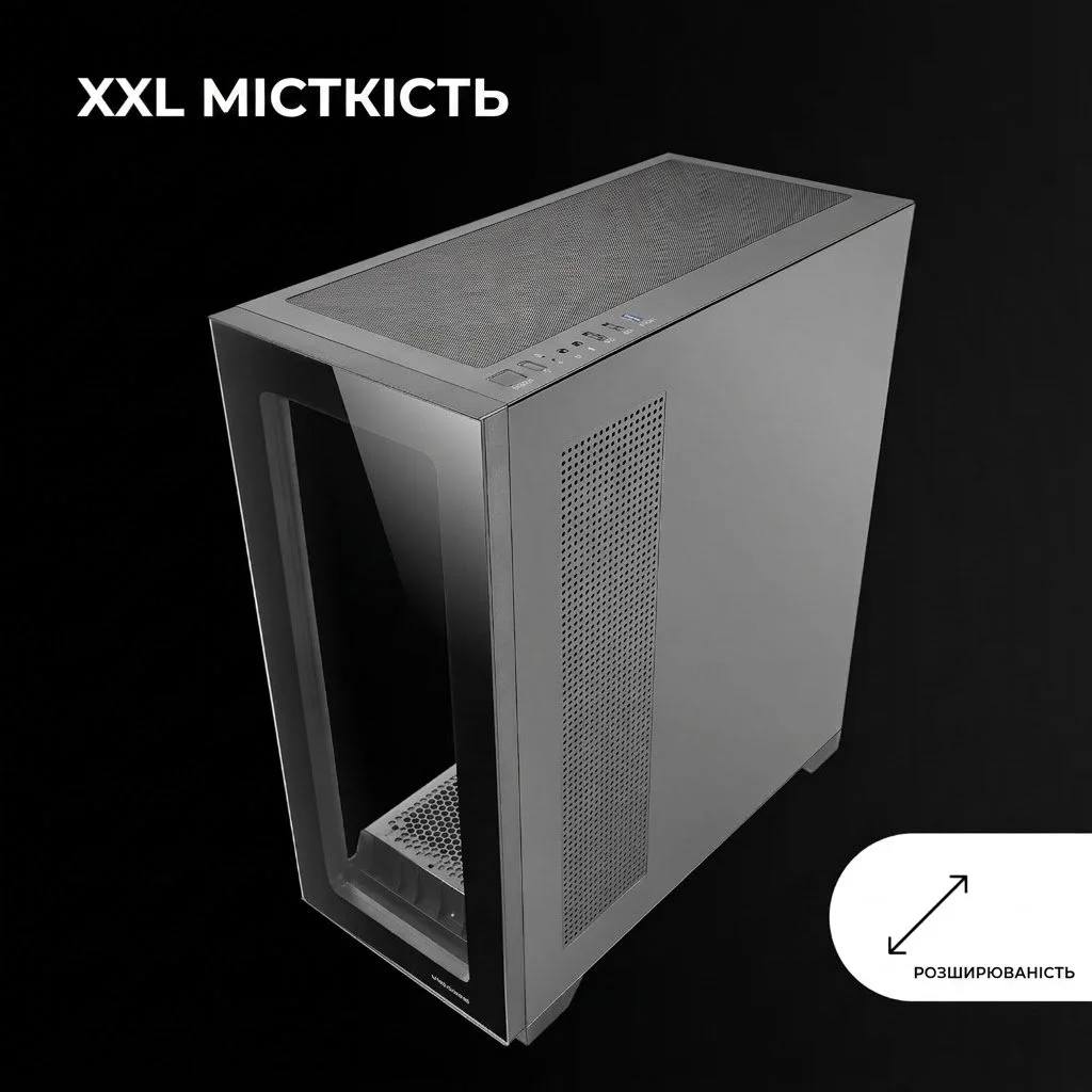 Корпус для ПК / Mars Gaming MC-XP / Mid Tower / Без БП / Панорамное стекло / Черный, фото №4