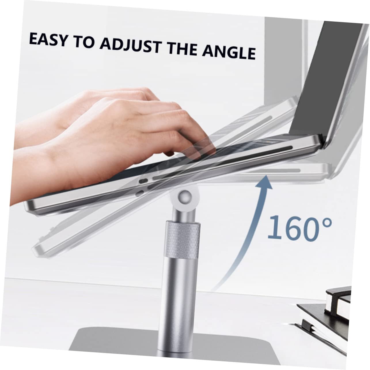 Подставка для ноутбука TEHAUX Портативная Регулируемая по высоте Складная с рассеиванием тепла для ноутбуков и планшетов Эргономичная для офиса и дома, фото №5