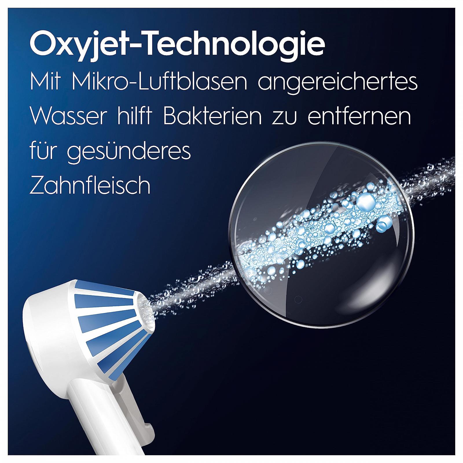 Ирригатор Oral-B Oral Health Center с технологией Oxyjet для чистки зубов, 2 сменные насадки и электрическая зубная щетка iO Series 6, 2 сменные щетки, 5 режимов для ухода за зубами, белый, фото №5