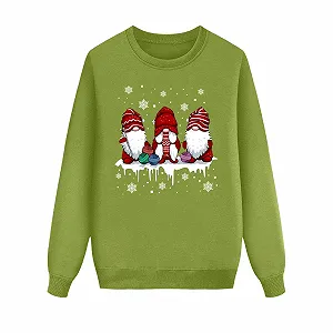 Рождественский свитшот Семейный 2024 Merry Christmas С длинным рукавом Casual Reindeer Свободный крой synthetic.ua - Фото 1