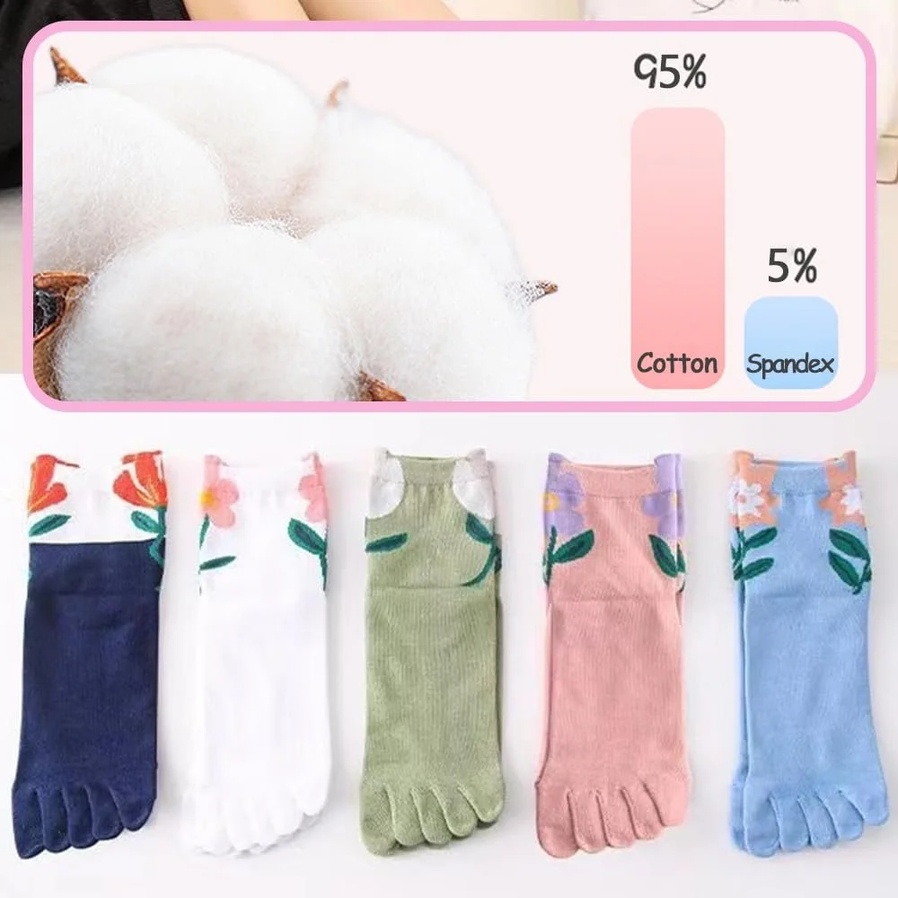 Шкарпетки з пальцями Жіночі бавовняні 5 пар, фото №3