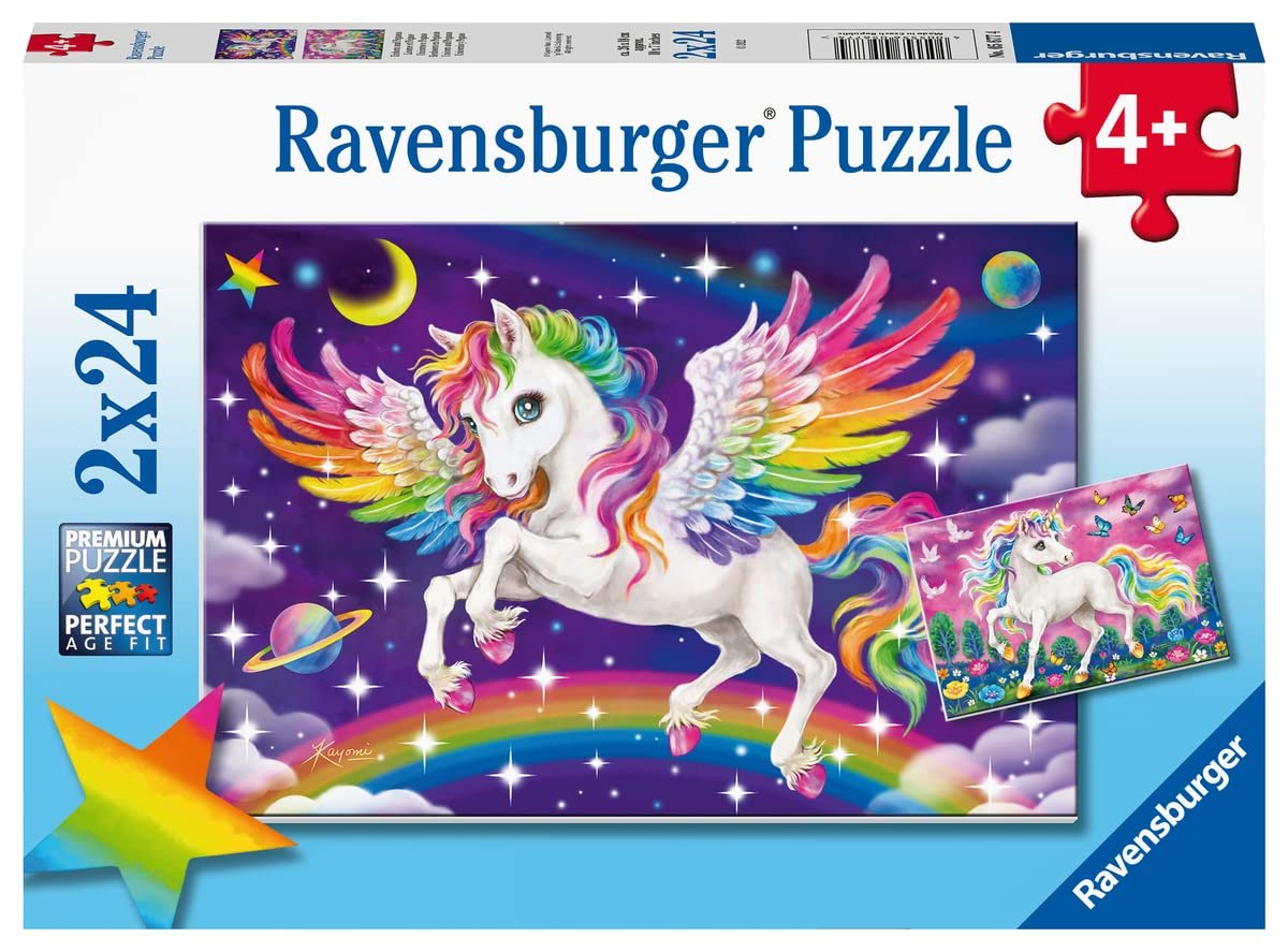 Пазл Ravensburger Unicorn and Pegasus 56774 2x24 элемента, фото №1