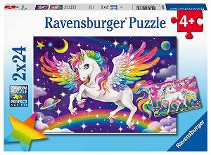 Пазл Ravensburger Unicorn and Pegasus 56774 2x24 элемента - Фото 1
