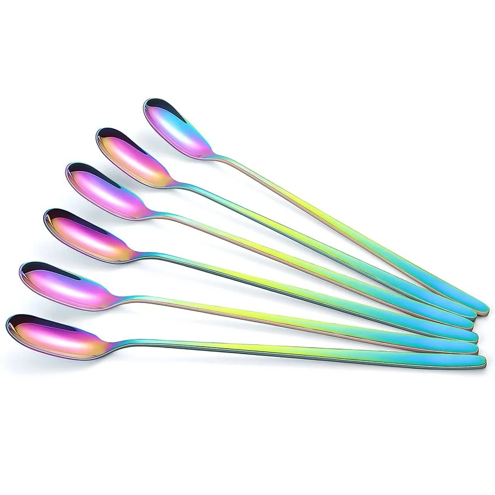 Ложка для лате YFWOOD Latte Macchiato, набір 6 штук, 23 см, фото №6