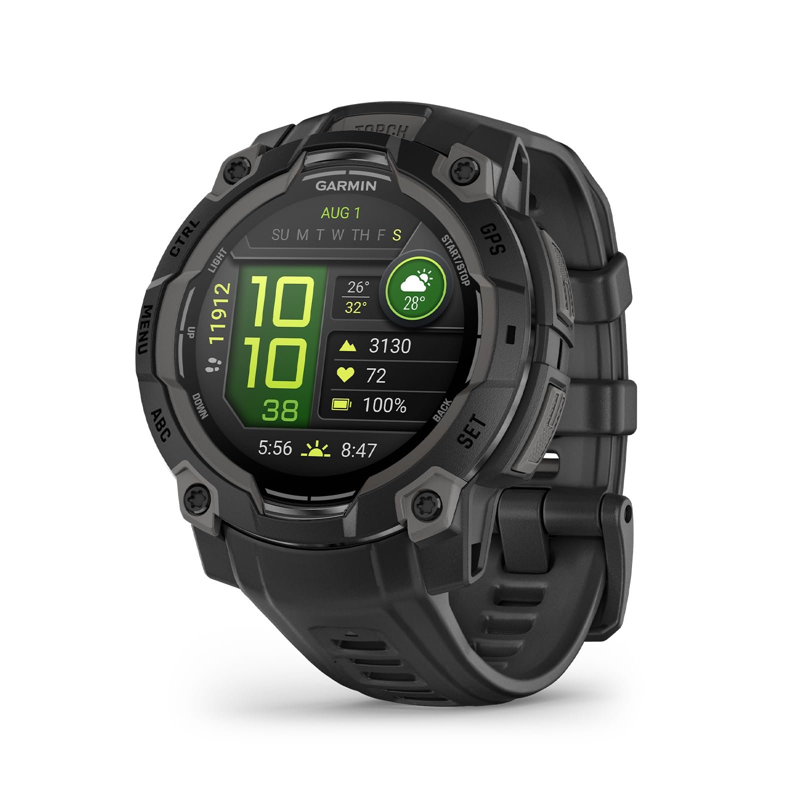 Смарт-часы Мультиспорт Garmin Instinct 3 45 мм AMOLED GPS, дисплей 1.2 дюйма, 80+ спортивных приложений, LED Фонарик, фото №1