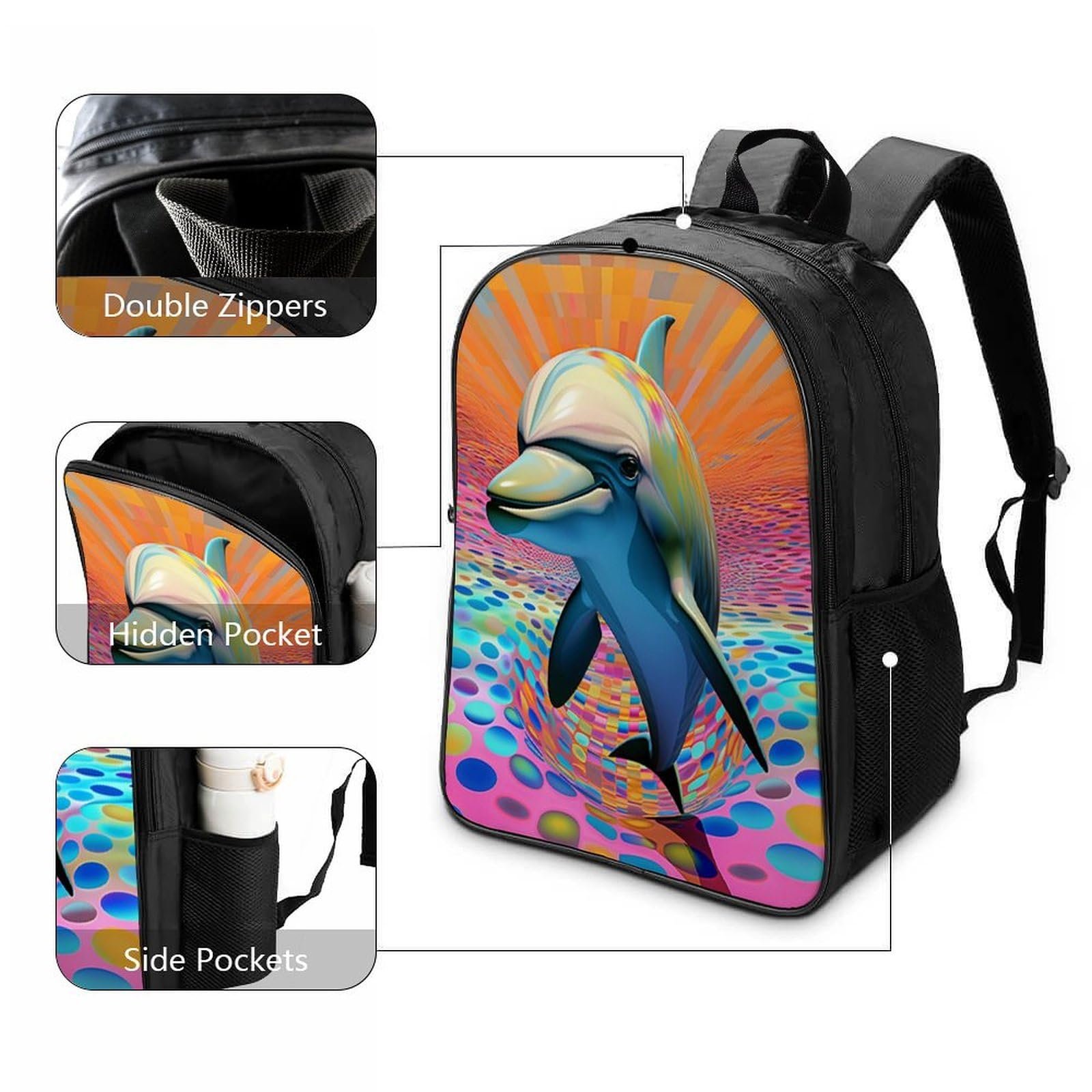 Шкільний рюкзак MXRMXR Dolphin 40x28x16см, фото №3
