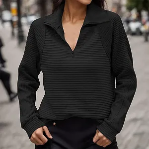 Женские свитшоты Y2K 2025, зимние, осенние, полумолния, эстетичный воротник-стойка, милые, комфортные для тренировок, винтажные свитшоты synthetic.ua - Фото 1