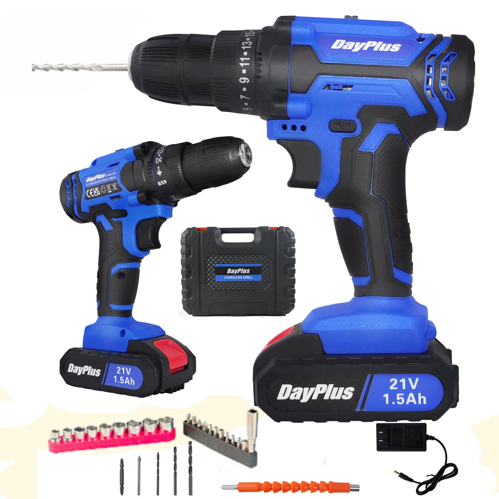 Дриль-шуруповерт Cordless Drill 21 V Макс. 45 Нм 1500 мА·год, фото №1