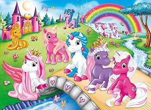Детский пазл Ravensburger 12004008 The Magical World of Lissy Ponies XXL 100 деталей synthetic.ua - Фото 1