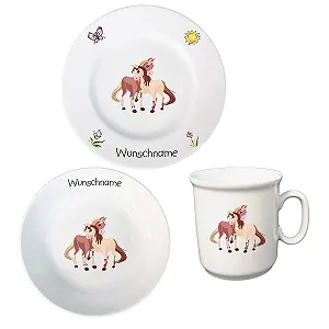 Детский Набор Посуды Персонализированный 3 предмета Фарфоровая synthetic.ua - Фото 1