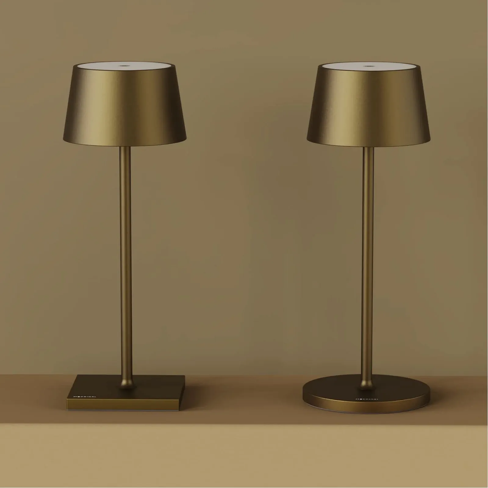 Настільна лампа Stilosa 3 LED акумуляторна IP54 темно-золота, фото №7