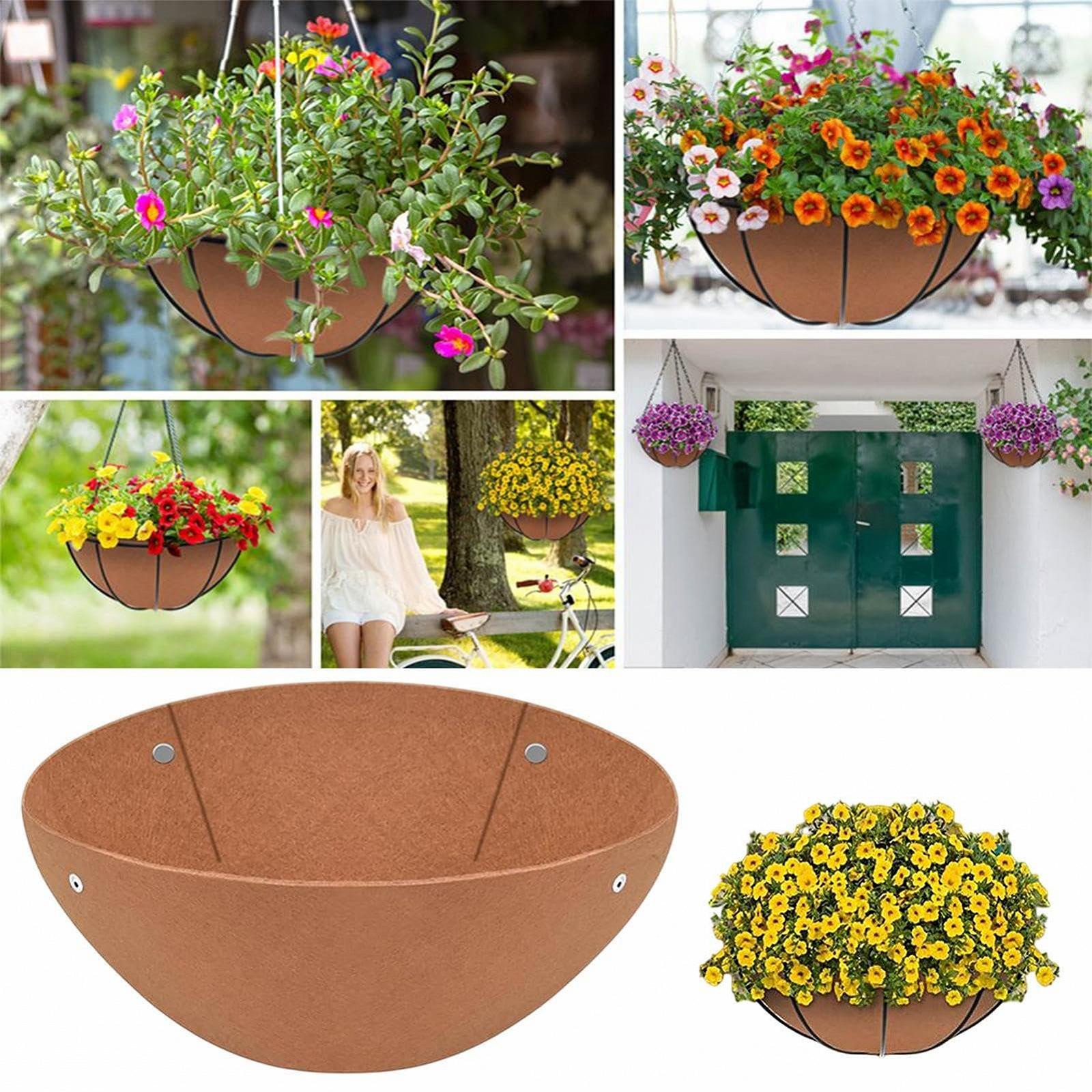 Вкладиші для підвісних кошиків 3 шт Круглі Фетрові Багаторазові, фото №4