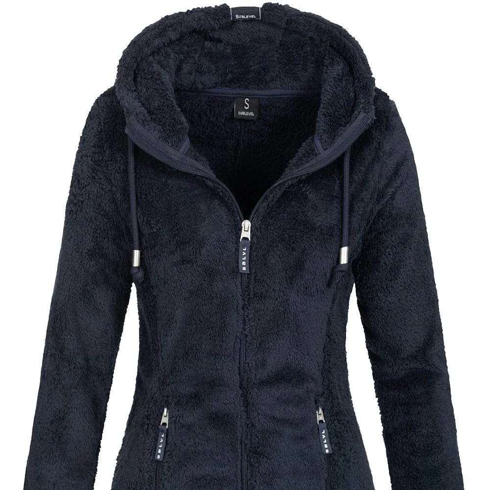 Куртка Sublevel Teddy Fleece LSL-357 Женская с капюшоном, фото №3 Куртка Sublevel Teddy Fleece LSL-357 Женская с капюшоном, фото №3