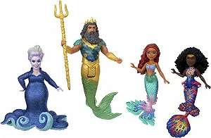 Лялька Mattel Disney Русалонька Аріель Набір з Аріель у вигляді людини та русалки, тризуб короля Тритона та спідниця Аріель, яку можна зняти, для дітей від 3 років synthetic.ua - Фото 1
