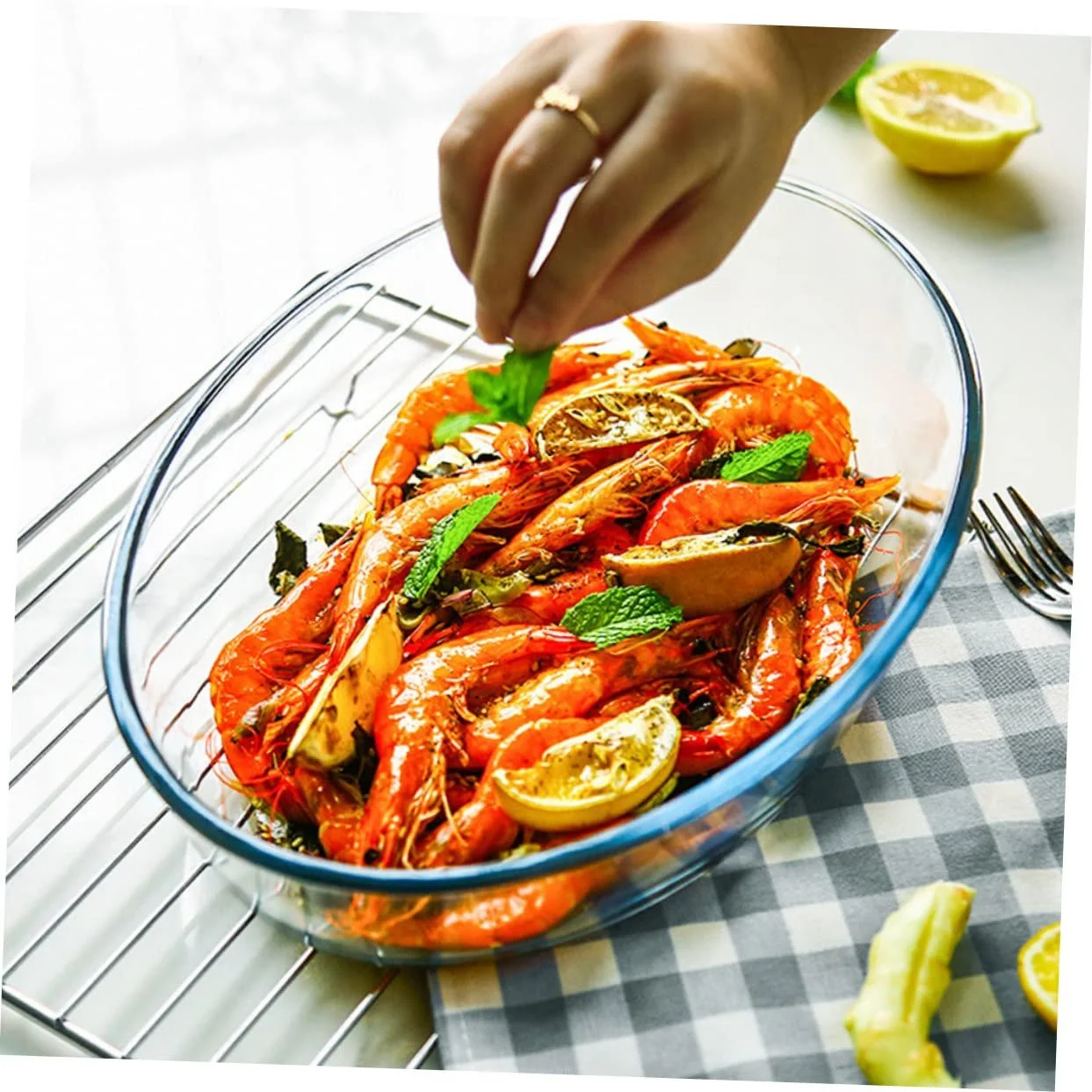 Форма для запекания NOLITOY овальная стеклянная термостойкая Прозрачная, фото №7