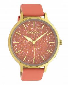 Купить Женские часы Oozoo Линия Glitter 48 мм Золотой / Абрикосовый / Абрикосовый C10660, Золотой Персиковый Розовый, Ремешок - Фото 1 Женские часы Oozoo Линия Glitter 48 мм Золотой / Абрикосовый / Абрикосовый C10660, Золотой Персиковый Розовый, Ремешок - Фото 1