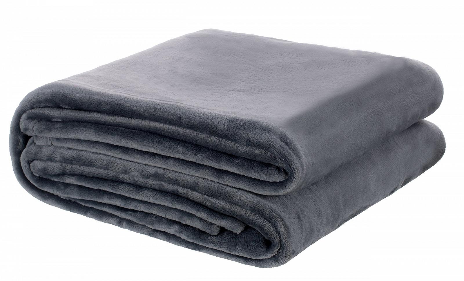 Покривало Brandsseller Flannel М'яка Пледова Покривало Покривало - Однотонна - 180 x 220 см - Сірий, фото №7