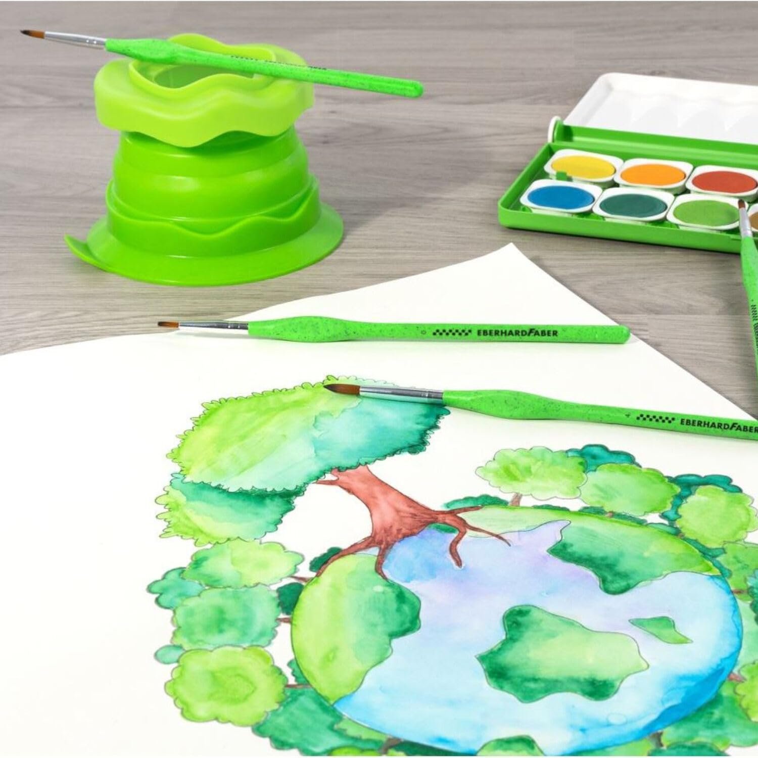 Складна склянка для води Green Winner з присоскою, фото №4