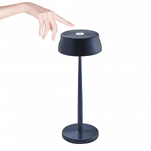 Настільна лампа Zafferano Sister Light Акумуляторна Бездротова 2700-4000 K 32,8 см Анодований синій - Фото 1