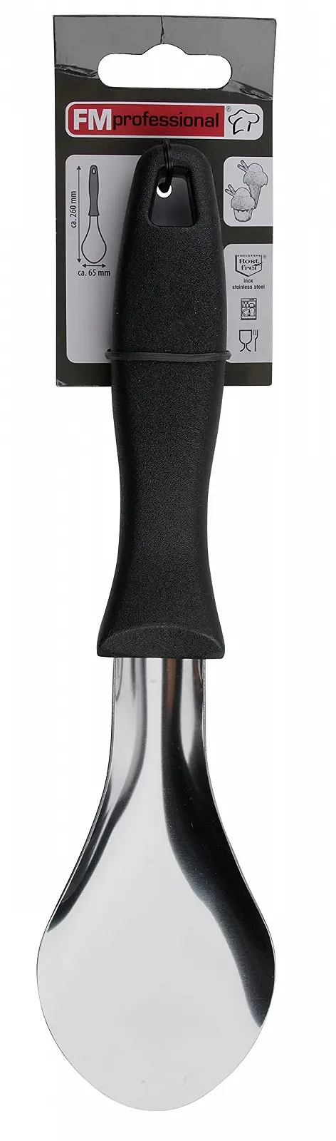 Ложка для морозива FMprofessional Chef FMPROF 21722, нержавіюча сталь, чорний, фото №2
