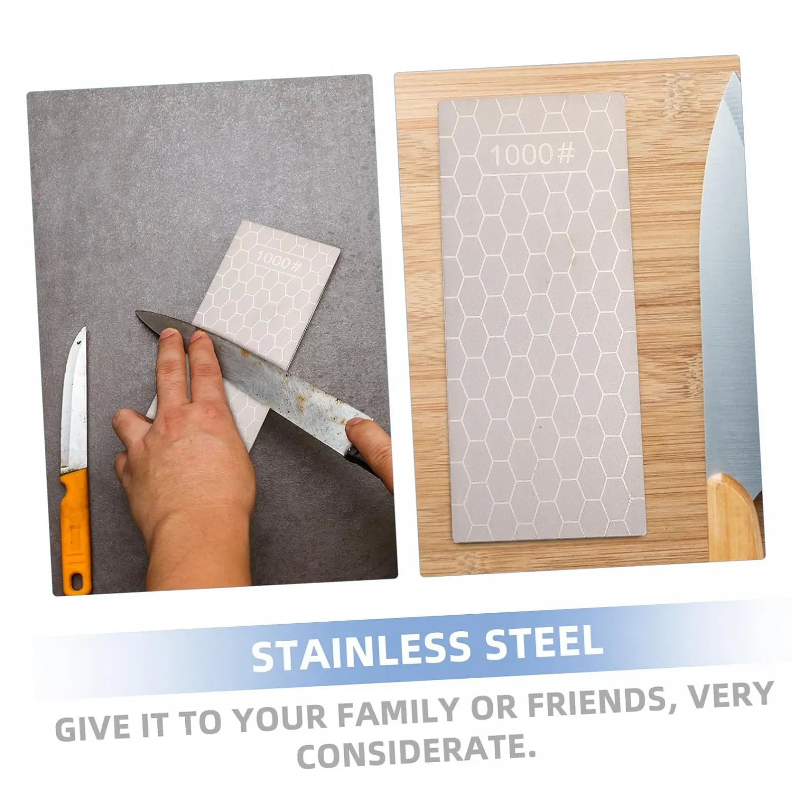 Точилка для ножей односторонняя из нержавеющей стали портативная сотовая, фото №9