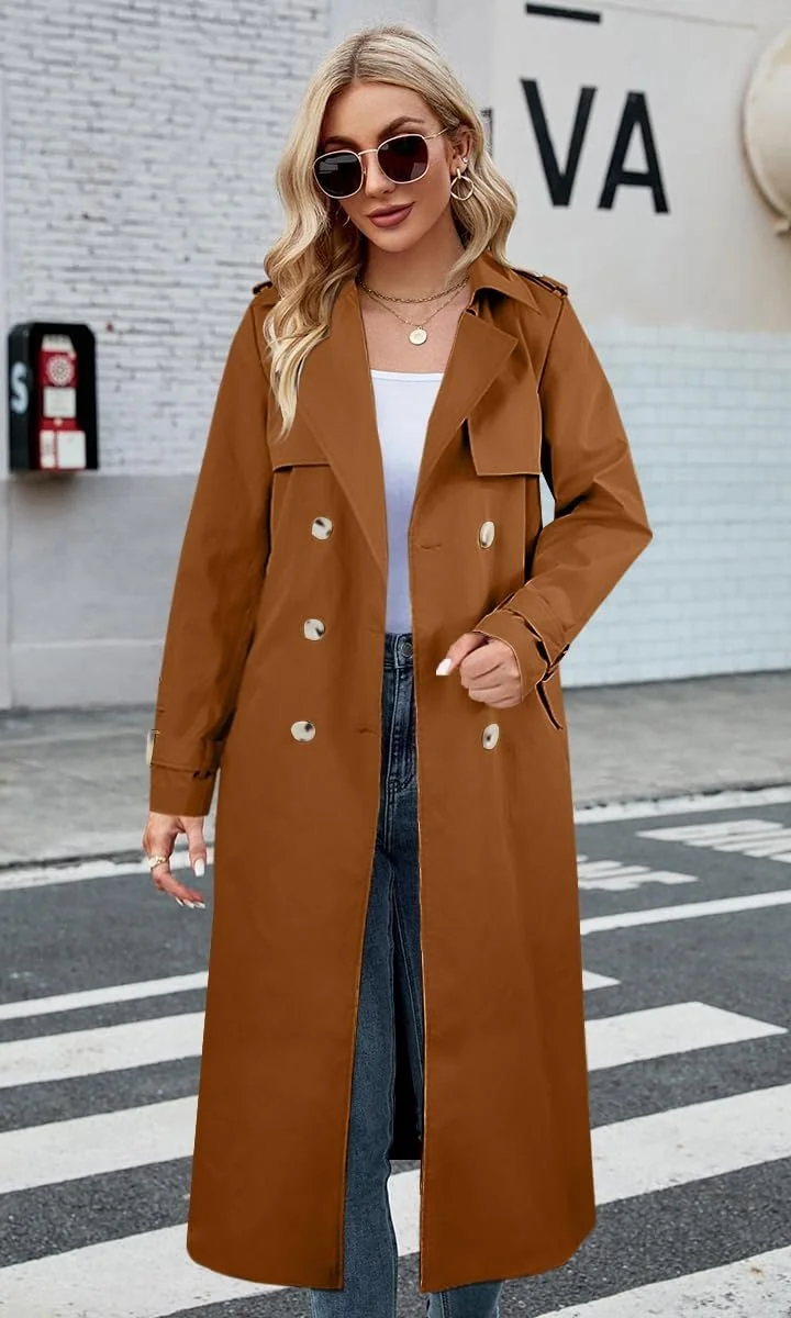 Тренч Feziakuk Женский Длинный Двубортный, фото №3