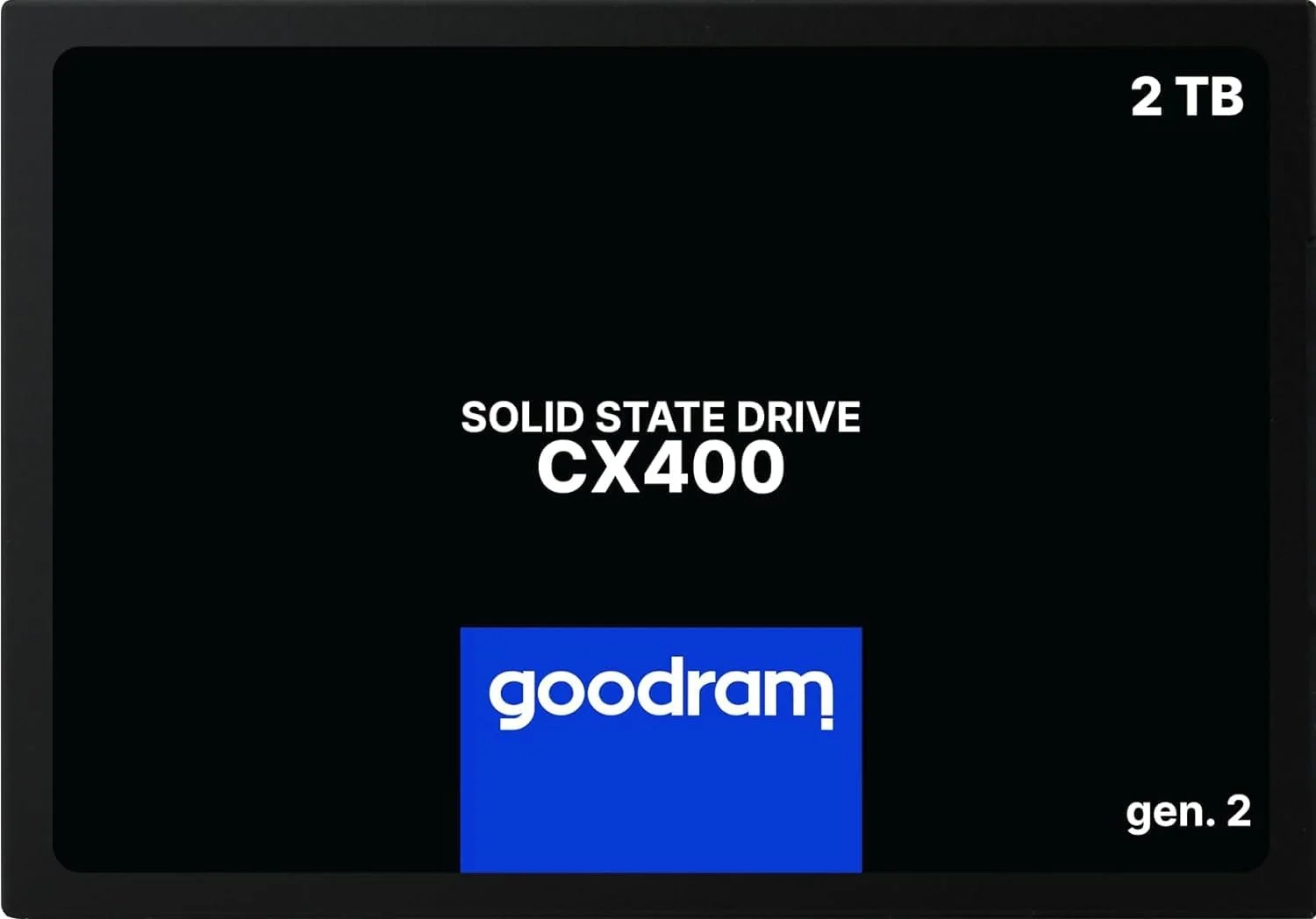 SSD Goodram CX400 Gen.2 2ТБ SATA III 3D TLC NAND 2.5 Дюйма Черный, фото №2 SSD Goodram CX400 Gen.2 2ТБ SATA III 3D TLC NAND 2.5 Дюйма Черный, фото №2