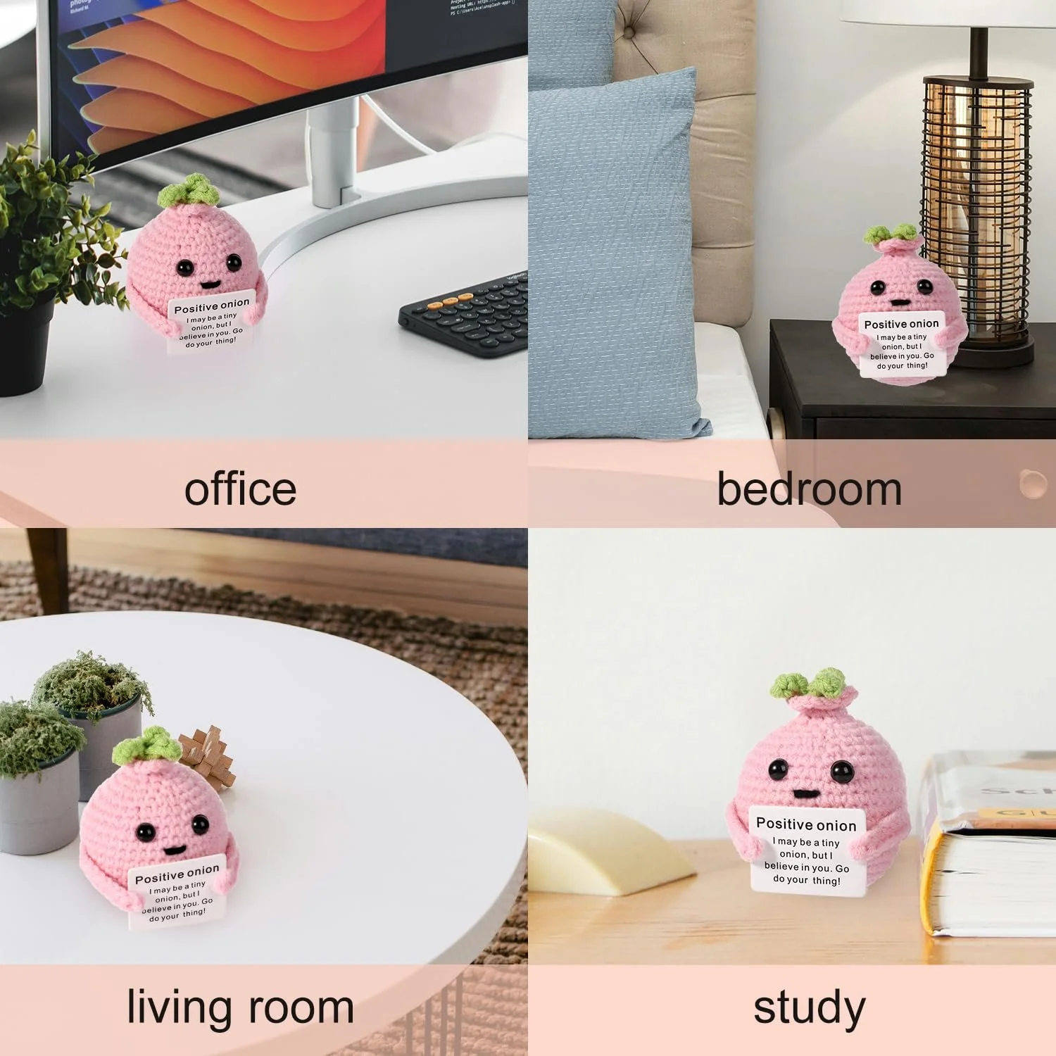 Игрушка NQEUEPN Funny Positive Onion вязаная, фото №6