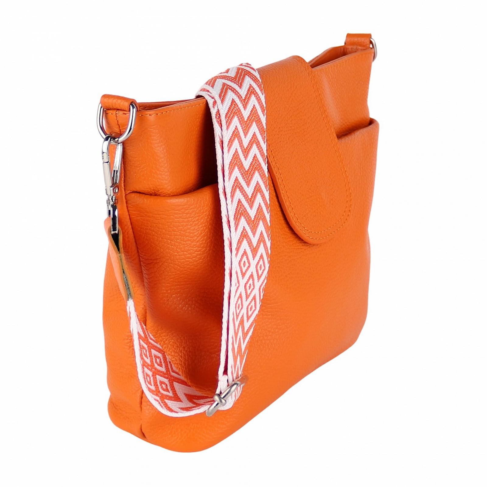 Сумка женская MIRROSI через плечо, натуральная кожа, сделано в Италии, стиль бохо, 30 x 24.50 x 9 см (Ш x ВxТ), много места для хранения, ручная сумка, нагрудная сумка, сумка через плечо (1 сумка и 2 ремешка), фото №2